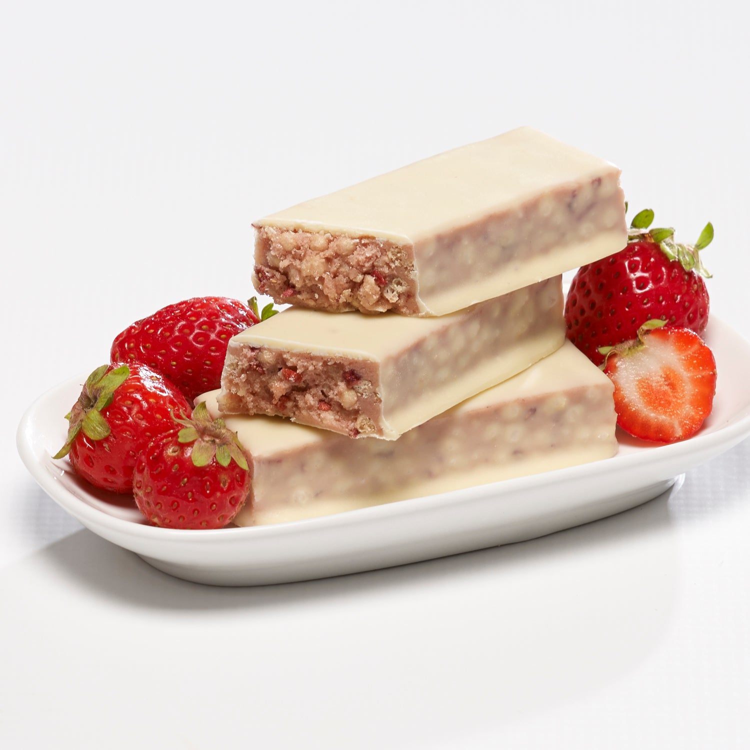 Fluffy Strawberry Protein Bars